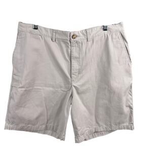 John Ashford Men's Size 40 Cream Mid Rise‎ Casual Everyday Walking Chino Shorts